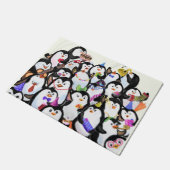 Pinguin Doormat Happy Pinguins Party Fußmatte (Schrägansicht)