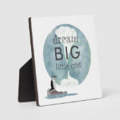 Pinguin Dream Big Little One Earth Kids Fotoplatte (Vorderseite)