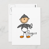 Pinguin Dress Up T - Shirt und Geschenke Postkarte (Vorne/Hinten)