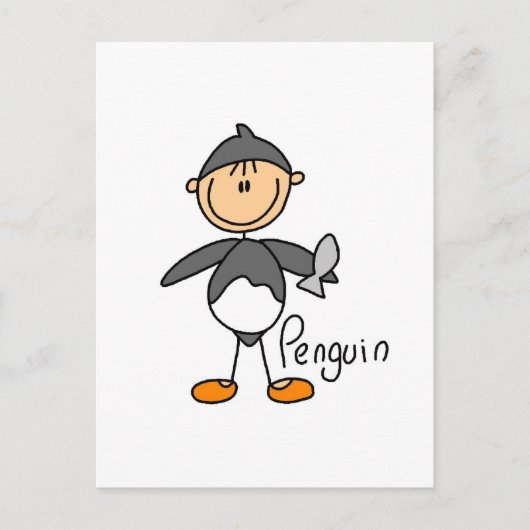 Pinguin Dress Up T - Shirt und Geschenke Postkarte (Vorderseite)
