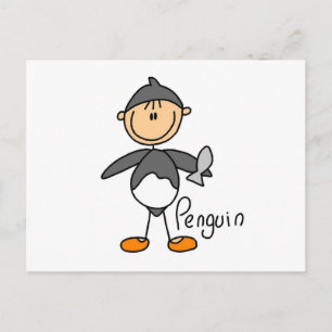 Pinguin Dress Up T - Shirt und Geschenke Postkarte