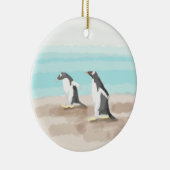 Pinguin Duo Circle Ornament (Rechts)