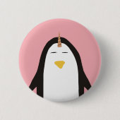 Pinguin-Einhorn Button (Vorderseite)