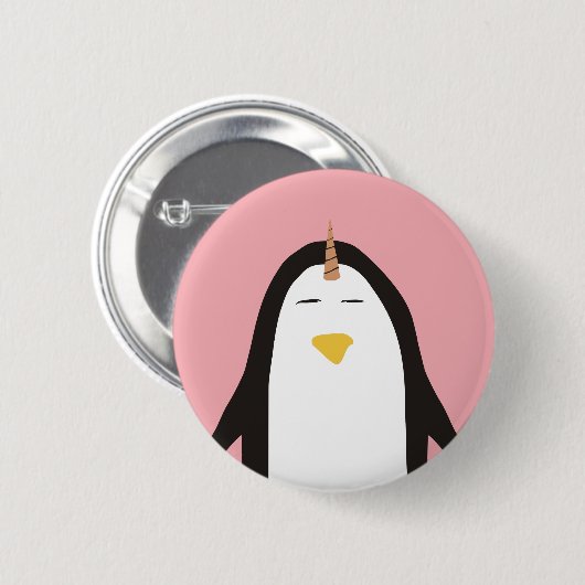 Pinguin-Einhorn Button (Vorne & Hinten)