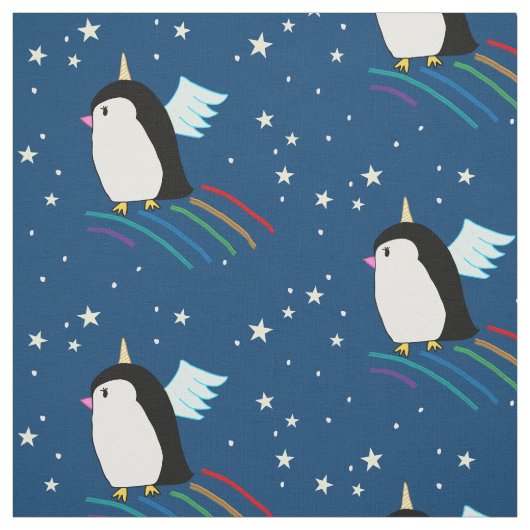 Pinguin-Einhorn-Gewebe Stoff (Muster)