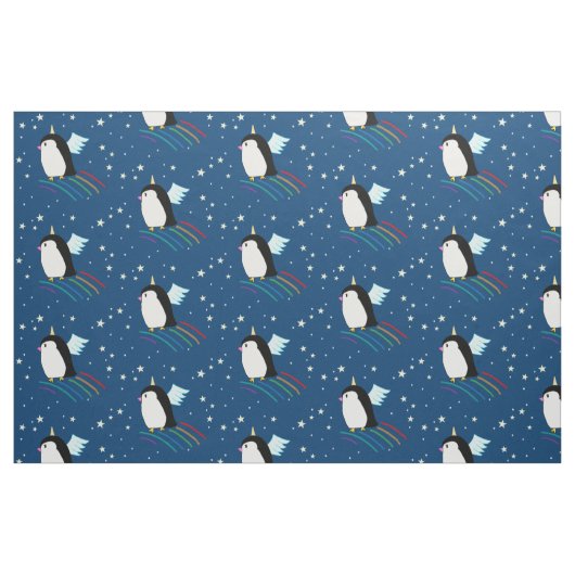 Pinguin-Einhorn-Gewebe Stoff (Fat Quarter (45,7 x 55,9 cm))