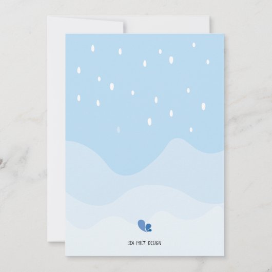 Pinguin Einladung perfekt zum Wintergeburtstag (Rückseite)