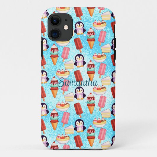 Pinguin-Eiscreme-Süßigkeiten Case-Mate iPhone Hülle (Rückseite)
