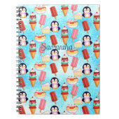 Pinguin-Eiscreme-Süßigkeiten Notizblock (Vorderseite)