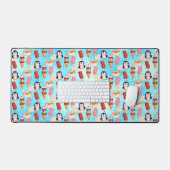 Pinguin-Eiscreme-Süßigkeiten Schreibtischunterlage (Tastatur & Maus)