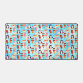 Pinguin-Eiscreme-Süßigkeiten Schreibtischunterlage (Vorderseite)