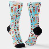 Pinguin-Eiscreme-Süßigkeiten Socken (Gewinkelt)