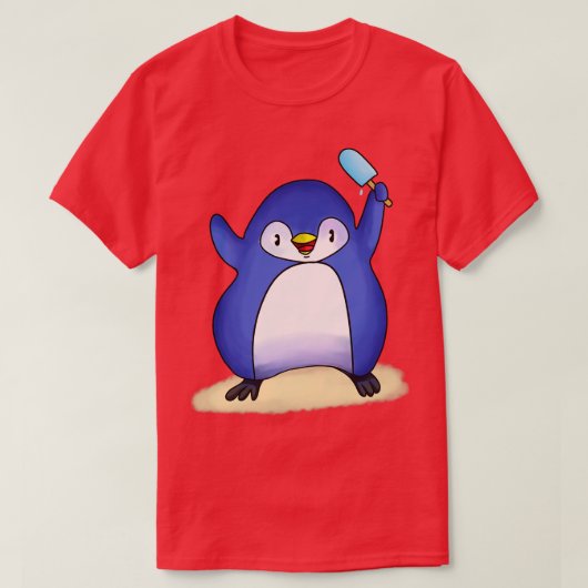Pinguin-Eiscreme T-Shirt (Design vorne)