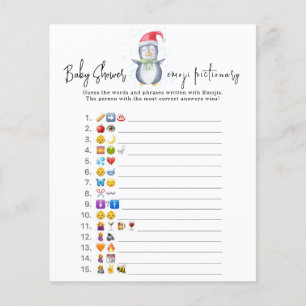 Pinguin - Emoji-Bilder-Spiel Baby-Party