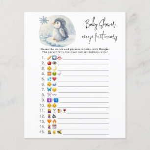 Pinguin - Emoji-Bilderratespiel Baby-Party
