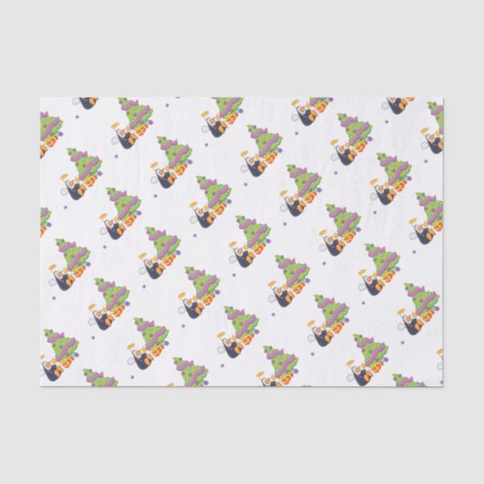 Pinguin-Engels-Weihnachten Seidenpapier (Vorderseite)