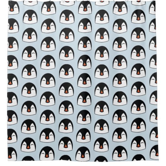 Pinguin Face Duschvorhang (Vorderseite)