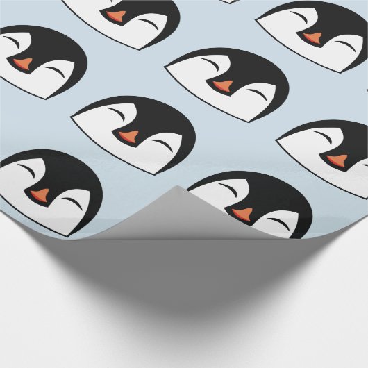 Pinguin Face Geschenkpapier (Ecke)