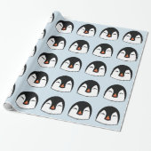 Pinguin Face Geschenkpapier (Ungerollt)