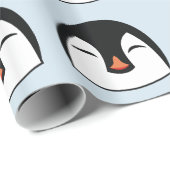 Pinguin Face Geschenkpapier (Rolleneckpunkt)