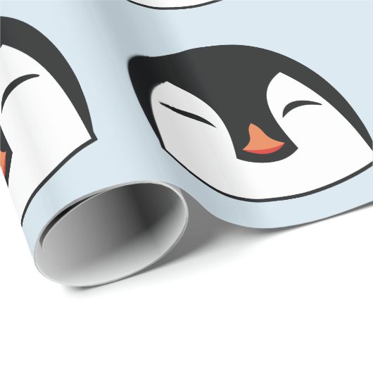 Pinguin Face Geschenkpapier (Rolleneckpunkt)