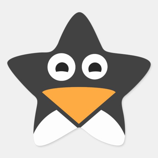 Pinguin Face Stern-Aufkleber (Vorderseite)