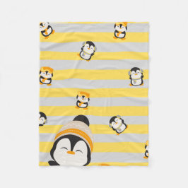 Pinguin fällt fleecedecke