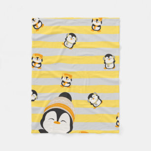 Pinguin fällt fleecedecke