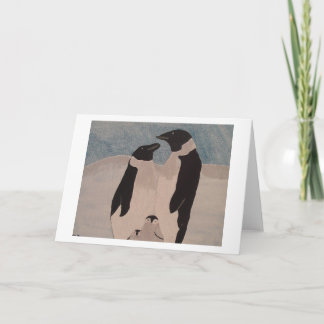 Pinguin-Familie Feiertagskarte