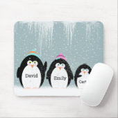 Pinguin-Familie in Schneemusepad Mousepad (Mit Mouse)