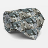 Pinguin-Familie Krawatte (Gerollt)