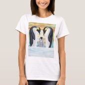 Pinguin-Familie mit Baby-Pinguin T-Shirt (Vorderseite)