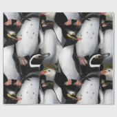 Pinguin Familienfarbenes Verpackungspapier Geschenkpapier (Flach)