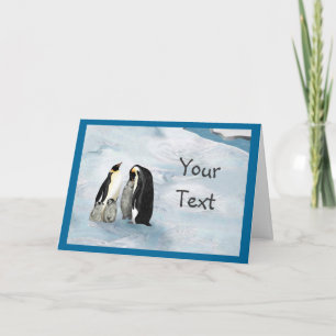 Pinguin Family Grußkarte Karte