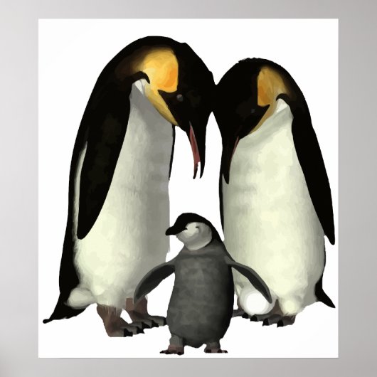 Pinguin Family Poster (Vorne)