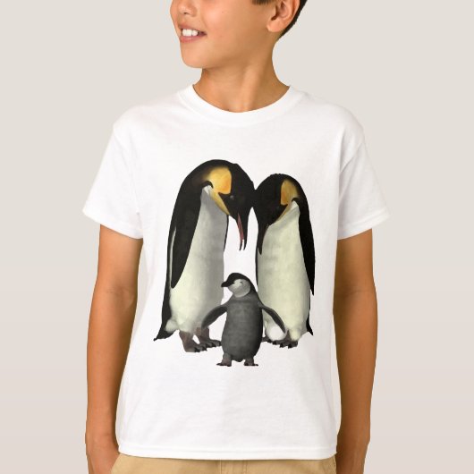 Pinguin Family T - Shirt (Vorderseite)