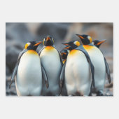 Pinguin Family Watercolor Eisscholle Abenteuer Geschenkpapier Set (Vorderseite 2)