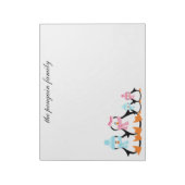 Pinguin Family Winter Custom Notepad Notizblock (Rotiert)