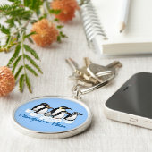 Pinguin-Fan Schlüsselanhänger (Seite)