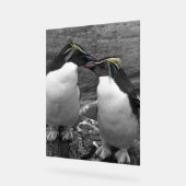 Pinguin-Farbspritzer Acrylschild (Winkel)