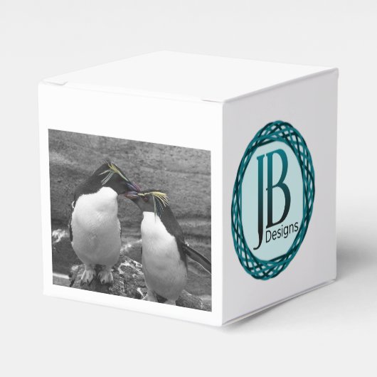 Pinguin-Farbtupfer Geschenkschachtel (Vorderseite)