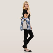Pinguin-Faux-Quilt Tasche (Am Model)
