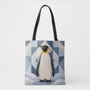 Pinguin-Faux-Quilt Tasche