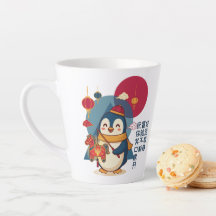 Pinguin feiert chinesisches Neujahr | Pferd Custom
