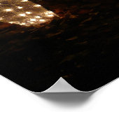 Pinguin-Feiertags-Lichterdisplay Poster (Ecke)