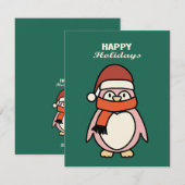 Pinguin Feiertagskarte (Vorne/Hinten)