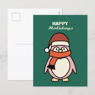Pinguin Feiertagspostkarte