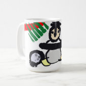 Pinguin-Felsen-Weihnachten  Kaffeetasse (Vorderseite Links)