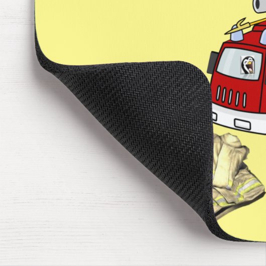 Pinguin Fireman Mouse Pad! Mousepad (Ecke)