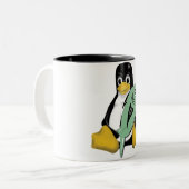 PINGUIN-FISCHE LINUXS TUX ZWEIFARBIGE TASSE (Vorderseite Links)